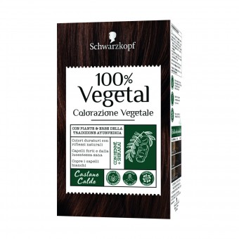SCHWARZKOPF 100% VEGETAL COLORAZIONE VEGETALE CASTANO CALDO, COLORANTI, S159714, 85618