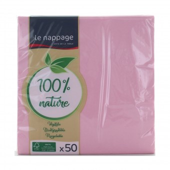 LE NAPPAGE TOVAGLIOLI 33x33 2 VELI 50 PEZZICOLORE ROSA, TOVAGLIOLI CARTA, S131322, 85657