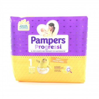 PAMPERS PANNOLINI PROGRESSI 1 NEWBORN 2-5 Kg 28 PZ. , PANNOLINI, S007024, 85683