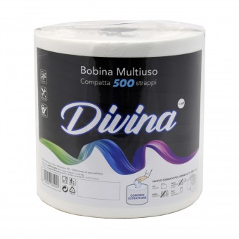 DIVINA ASCIUGATUTTO 1 ROTOLO 150 MT 500 STRAPPI, ASCIUGAMANI E CARTA CASA, S159541, 85690