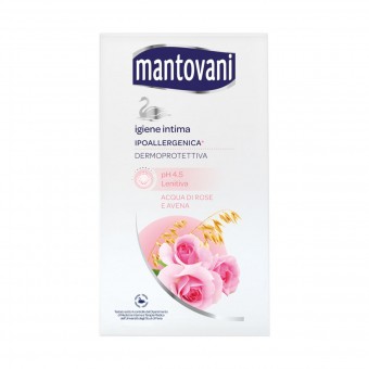 MANTOVANI IGIENE INTIMA LENITIVA PH 4.5 ACQUA DI ROSE E AVENA 200 ML., IGIENE INTIMA, S043627, 85798