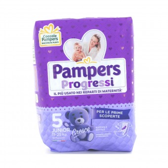 PAMPERS PANNOLINI PROGRESSI 5 JUNIOR 11-25 Kg 19 PZ., PANNOLINI, S017247, 85822