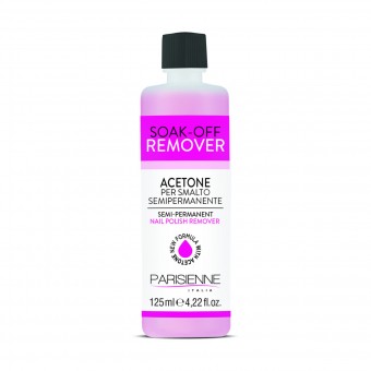 PARISIENNE ACETONE SOAK-OFF REMOVER SMALTO SEMIPERMANENTE 125 ML , UNGHIE, S123516, 85891