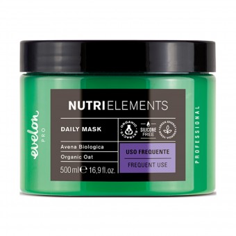 EVELON PRO MASCHERA CAPELLI NUTRI ELEMENTS DAILY AVENA BIOLOGICA USO FREQUENTE PROFESSIONAL VASO 500 ML , DOPO SHAMPOO, S159965, 85955
