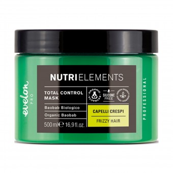 EVELON PRO MASCHERA CAPELLI NUTRI ELEMENTS TOTAL CONTROL CAPELLI CRESPO PROFESSIONAL VASO 500 ML, DOPO SHAMPOO, S159966, 85956