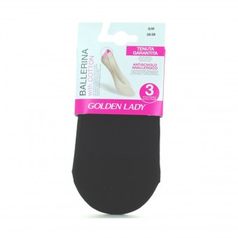 GOLDEN LADY SALVAPIEDE BALLERINA 3 PAIA NERO TAGLIA 35/38 S/M, CURA SCARPE, S159863, 86126