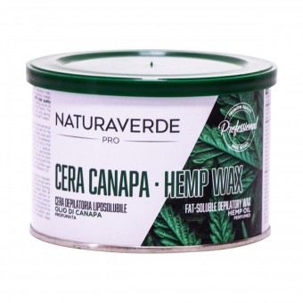 NATURAVERDE PROFESSIONAL CERA DEPILATORIA LIPOSOLUBILE OLIO DI CANAPA VASO 400 ML, CERE DEPILATORIE, S159997, 86142