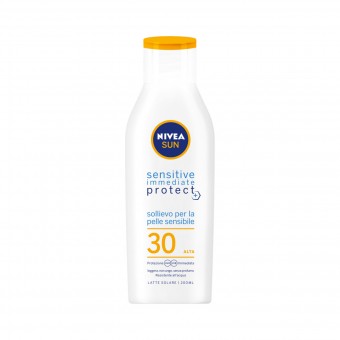 NIVEA SOLARE LATTE PROTECT+ SENSITIVE IMMEDIATE PROTEZIONE DA ALLERGIE SOLARI FP50+ 200 ML, SOLARI, S153016, 86301