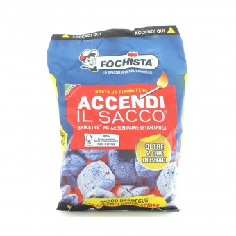 FOCHISTA BBQ ACCENDI IL SACCO CARBONELLA COMPATTA KG 1,3, CARBONELLA, S155707, 86304