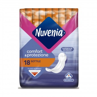 NUVENIA SOTTILE FLUSSO NORMALE 18 PZ ASSORBENTI, ASSORBENTI ESTERNI, S004650, 86333