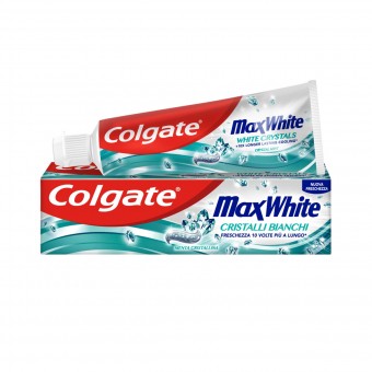COLGATE DENTIFRICIO MAX WHITE CRISTALLI BIANCHI 75 ML, DENTIFRICI, S160111, 86352