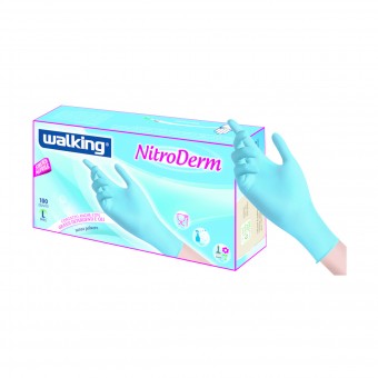 WALKING GUANTO NITRO DERM USAeGETTA SENZA POLVERE 100 PZ TAGLIA L 8-8 1/2 , GUANTI, S160121, 86488
