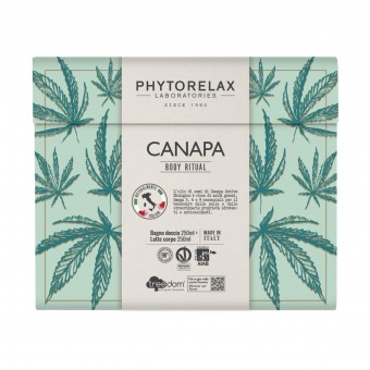 PHYTORELAX BODY RITUAL COFANETTO CANAPA - BAGNO DOCCIA 250 ML + LATTE CORPO 250 ML, CONFEZIONI REGALO, S160162, 86525