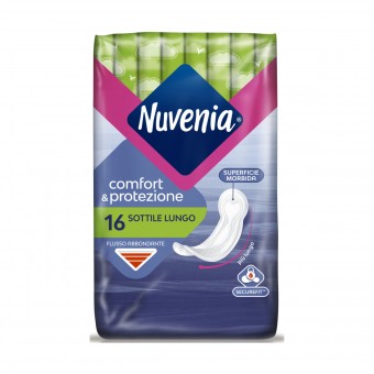 NUVENIA SOTTILE LUNGO FLUSSO ABBONDANTE 16 PZ ASSORBENTI, ASSORBENTI ESTERNI, S088217, 86703