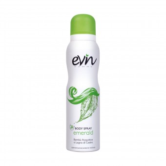 EVIN FEMME BODY SPRAY EMERALD BAMBU' ACQUATICO & LEGNO DI CEDRO 150 ML, DEODORANTI ANTIODORE PER PERSONA, S160292, 86712