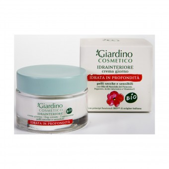 GIARDINO COSMETICO BIO IDRAINTERIORE CREMA GIORNO PELLI SECCHE E SENSIBILI VASO 50 ML, CURA VISO DONNA, S160298, 86717