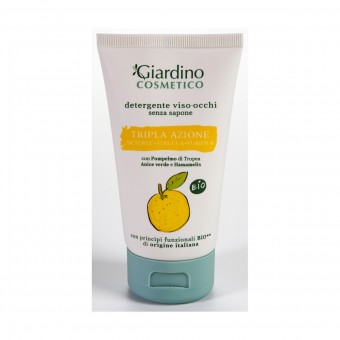 GIARDINO COSMETICO BIO DETERGENTE VISO-OCCHI TRIPLA AZIONE TUBO 150 ML, PULIZIA VISO DONNA, S160301, 86720