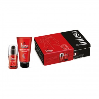 INTESA POUR HOMME COFANETTO LATTA - DETERGENTE VISO 150 ML + AFTER SHAVE ANTIRUGHE 100 ML, CONFEZIONI REGALO, S160230, 86821