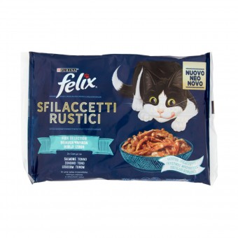 FELIX SFILACETTI RUSTICI 4 BUSTE 80 Grammi 2 BUSTE AL SALMONE 2 BUSTE AL TONNO, NUTRIZIONE, S160489, 87021