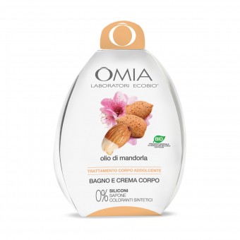 OMIA BIO OVETTO TRATTAMENTO CORPO ADDOLCENTE OLIO DI MANDORLA - BAGNO SETA 400 ML + CREMA CORPO 200 ML, CONFEZIONI REGALO, S160531, 87117