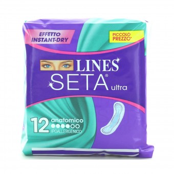 LINES SETA ULTRA ANATOMICO 12 PZ. ASSORBENTI, ASSORBENTI ESTERNI, S038217, 87421