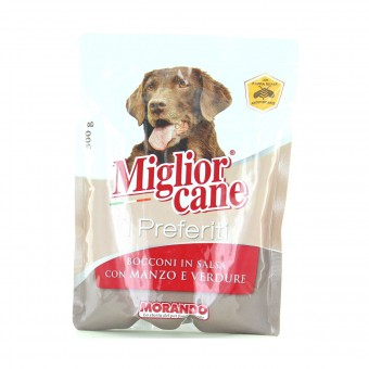 MIGLIOR CANE I PREFERITI BOCCONI IN SALSA CON MANZO E VERDURE BUSTA 300 GRAMMI, NUTRIZIONE, S132622, 87677