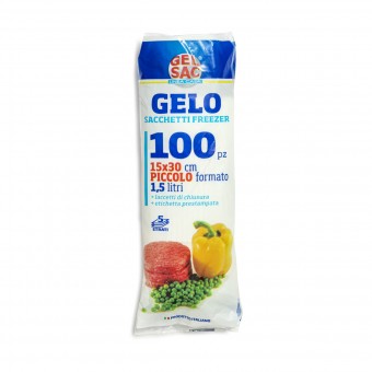 GEL SAC 100 SACCHI GELO IN PE VERGINE FORMATO PICCOLO 15x30 IN ROTOLO, SACCHETTI SPAZZATURA, S160859, 87681