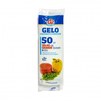 GEL SAC 50 SACCHI GELO IN PE VERGINE FORMATO GRANDE 30x40 IN ROTOLO, SACCHETTI SPAZZATURA, S160861, 87683