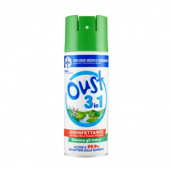 OUST 3in1 DISINFETTANTE ELIMINA ODORI 400 ML., ANTIODORE AZIONE ISTANTANEA, S041944, 87729