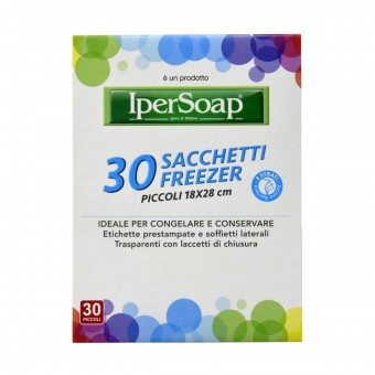 IPERSOAP SACCHETTI FREEZER PICCOLI 18x28 CM 30 PZ , SACCHETTI / VASCHETTE ALIMENTARI, S160948, 87836