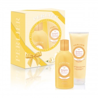 PERLIER COFANETTO ZENZERO - BAGNO SCHIUMA 500 ML + CREMA CORPO IDRATANTE TUBO 250 ML, CONFEZIONI REGALO, S160636, 87875