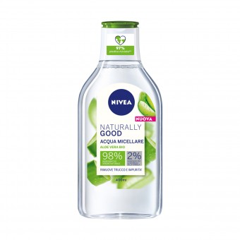NIVEA VISO NATURALLY GOOD ACQUA MICELLARE ALOE VERA BIO 400 ML, CURA VISO DONNA, S161180, 88119