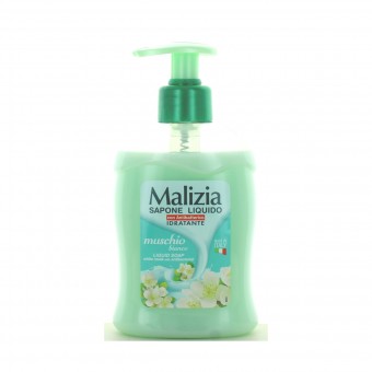 MALIZIA SAPONE LIQUIDO MANI SOAP MUSCHIO BIANCO 300 ML ANTIBATTERICO, SAPONI, S092394, 88481