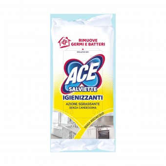 ACE SALVIETTE IGIENIZZANTI AZIONE SGRASSANTE SENZA CANDEGGINA 40 PZ , SALVIETTINE, S161294, 88677