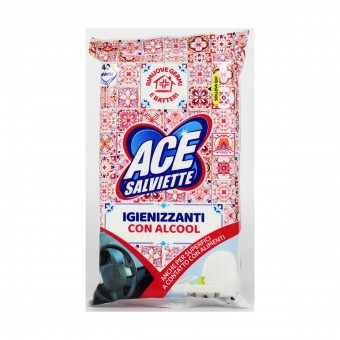 ACE SALVIETTE IGIENIZZANTI CON ALCOOL SENZA CANDEGGINA 40 PZ, SALVIETTINE, S161295, 88678
