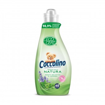 COCCOLINO CONCENTRATO ECOCERT MENTA SELVATICA e LAVANDA 48 LAVAGGI 1200 ML, BUCATO LAVATRICE, S161530, 88685