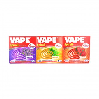 VAPE INSETTICIDA SPIRALI PROFUMATE ASSORTITE 10 PZ, INSETTICIDI VOLANTI, S098579, 88775