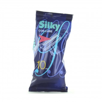 SILKY RASOIO USA & GETTA BILAMA TESTINA FISSA CON LUBRA SACCHETTO 10 RASOI, LAME E RASOI PER UOMO, S150885, 88919