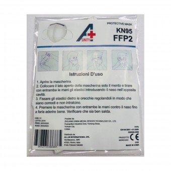 MASCHERINA PROTETTIVA SINITY FFP2 KN95 IMBUSTATA SINGOLARMENTE, MEDICAZIONE & PRONTO SOCCORSO, S161633, 88965