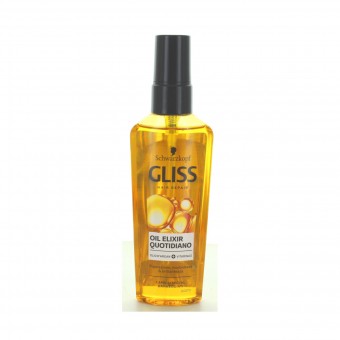 GLISS OIL ELIXIR QUOTIDIANO CAPELLI SECCHI, DANNEGGIATI 75 ML, DOPO SHAMPOO, S108733, 88990