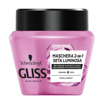 GLISS MASCHERA SETA FLUIDA LUCENTEZZA INTENSA CAPELLI SCIUPATI, SENZA VITALITA' 300 ML, DOPO SHAMPOO, S159729, 88993