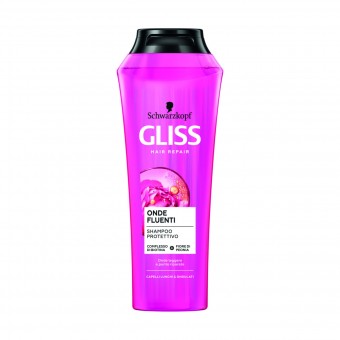 GLISS SHAMPOO ONDE FLUENTI PROTETTIVO CAPELLI LUNGHI & ONDULATI 250 ML, SHAMPOO, S161681, 89028