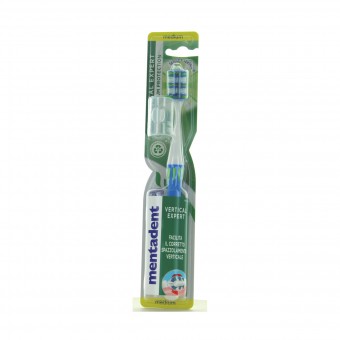 MENTADENT SPAZZOLINO DENTI VERTICAL EXPERT MEDIUM, SPAZZOLINI, S028283, 89093