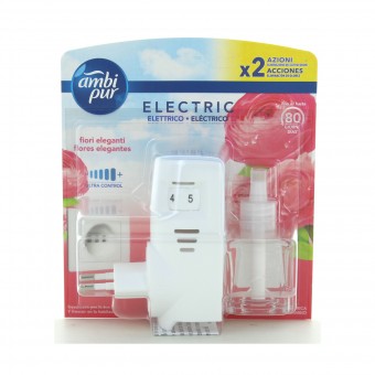 AMBIPUR ELETTRICO BASE+RICARICA 21,5 ML ELEGANT FLOWERS, DEODORANTI AZIONE CONTINUA, S137226, 89101