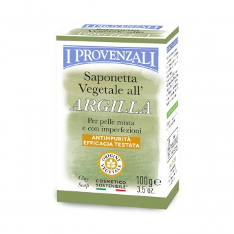 I PROVENZALI SAPONETTA VEGETALE ALL'ARGILLA ANTIMPURITA' 100 grammi, SAPONI, S161947, 89280