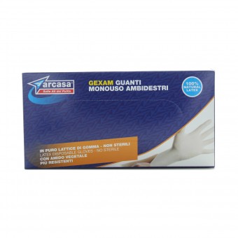 ARCASA GUANTI GEXAM LATTICE MONOUSO 100 PZ MISURA 7, GUANTI, S159632, 89462
