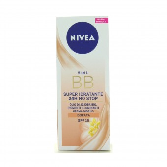 NIVEA VISO BB CREMA DORATA UNIFORMANTE SUPER IDRATANTE PER TUTTI I TIPI DI PELLE 50 ML., CURA VISO DONNA, S003546, 89547