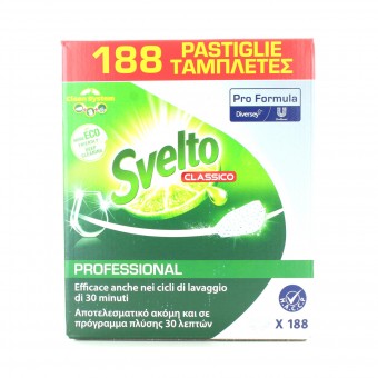 SVELTO TABS 188 LAVAGGI LAVASTOVIGLIE PROFESSIONAL LIMONE VERDE FORMATO PROFESSIONALE, LAVASTOVIGLIE, S148264, 89791