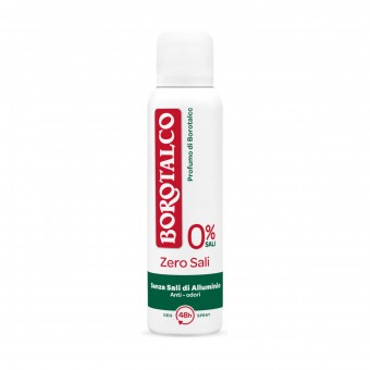 BOROTALCO DEODORANTE SPRAY ZERO SALI PROFUMO DI BOROTALCO 150 ML, DEODORANTI ANTIODORE PER PERSONA, S162397, 90006