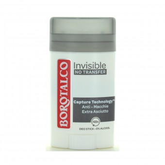 BOROTALCO DEODORANTE STICK INVISIBLE CON MICROTALCO ANTI MACCHIE 40 ML, DEODORANTI ANTIODORE PER PERSONA, S146737, 90007